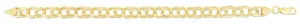 14K Gold 7mm Medium Double Link Charm Bracelet