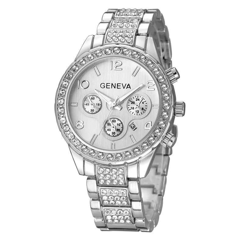 14K Yellow Gold Watch Women WristWatch Anniverssary Jewelry