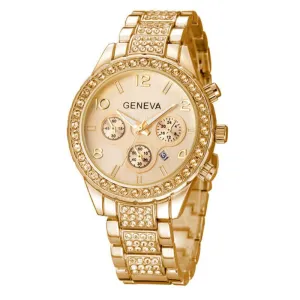 14K Yellow Gold Watch Women WristWatch Anniverssary Jewelry