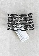 164 Silver - Braided Coil Medallion Cuff Bracelets