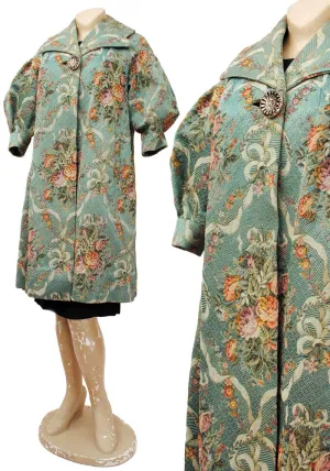 1960s Vintage Tapestry Coat • Swing Coat • Opera Coat