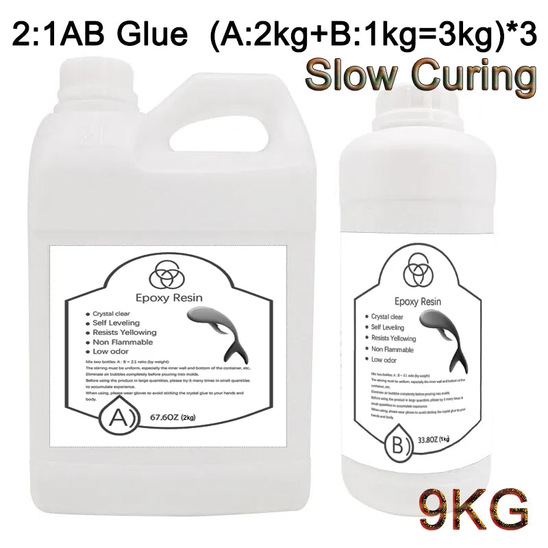 2:1Ratio Bulk Epoxy Resin Casting Super Clear Craft Coating Paste AB Liquid Kit