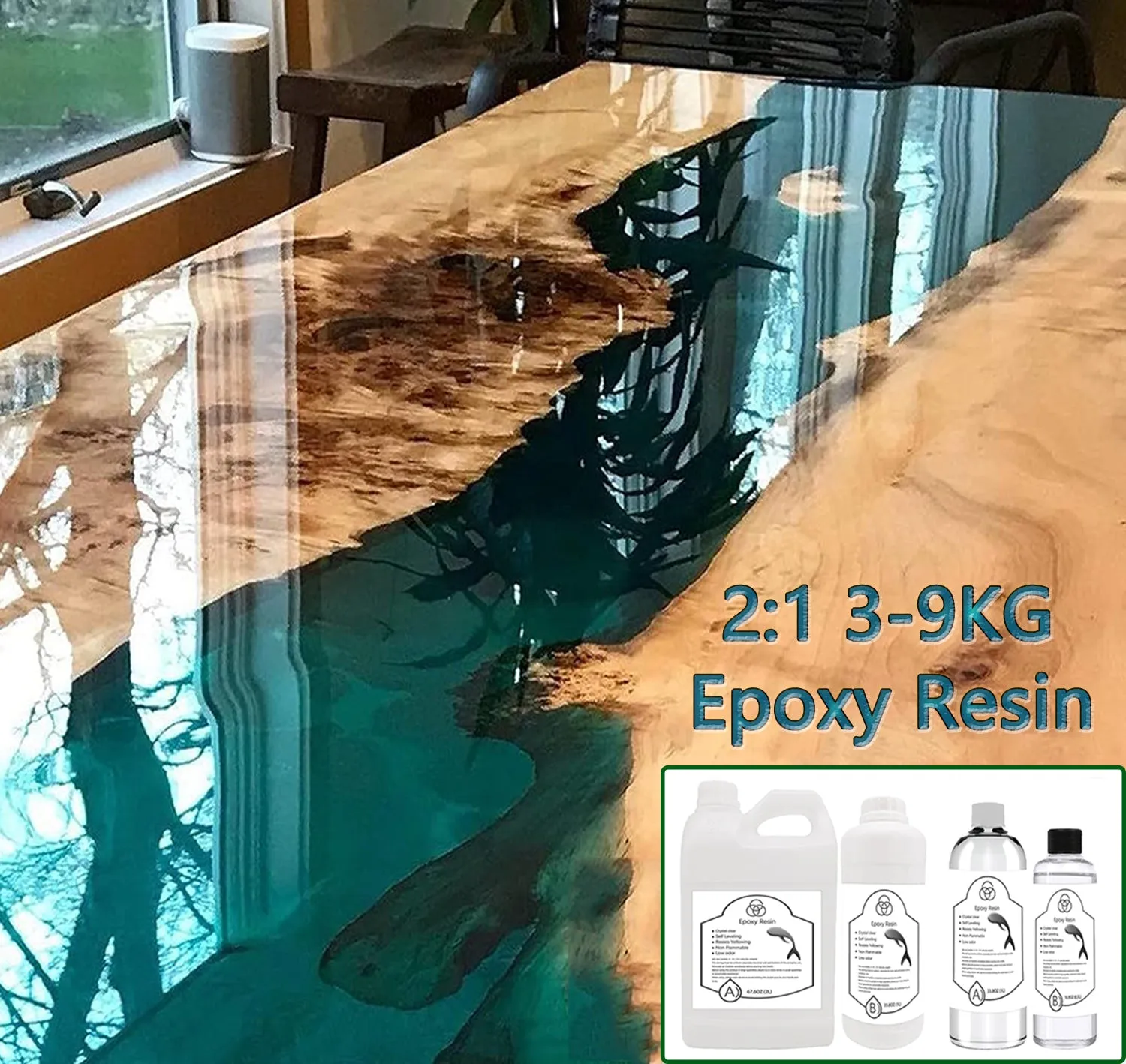 2:1Ratio Bulk Epoxy Resin Casting Super Clear Craft Coating Paste AB Liquid Kit