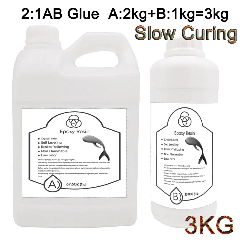2:1Ratio Bulk Epoxy Resin Casting Super Clear Craft Coating Paste AB Liquid Kit