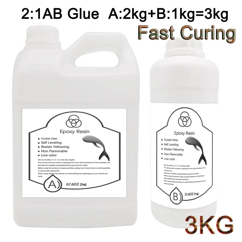 2:1Ratio Bulk Epoxy Resin Casting Super Clear Craft Coating Paste AB Liquid Kit