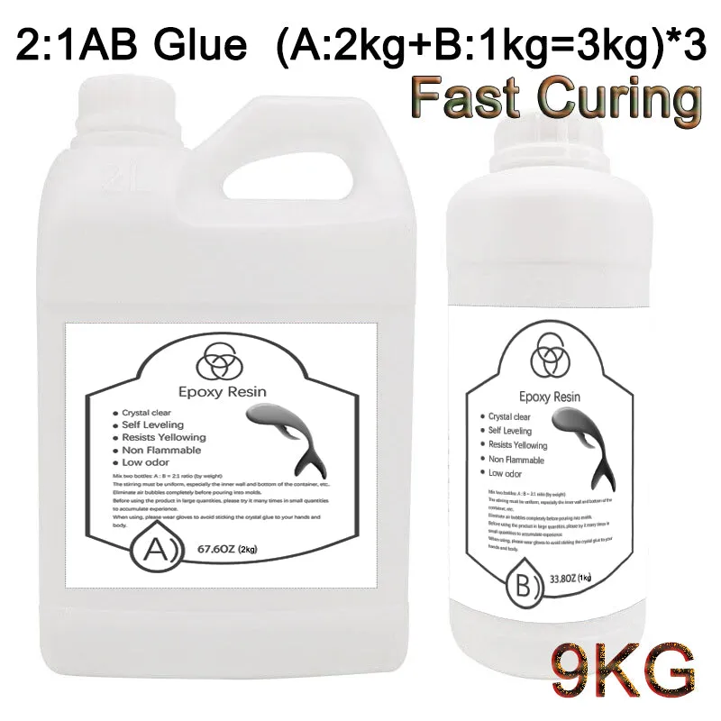 2:1Ratio Bulk Epoxy Resin Casting Super Clear Craft Coating Paste AB Liquid Kit