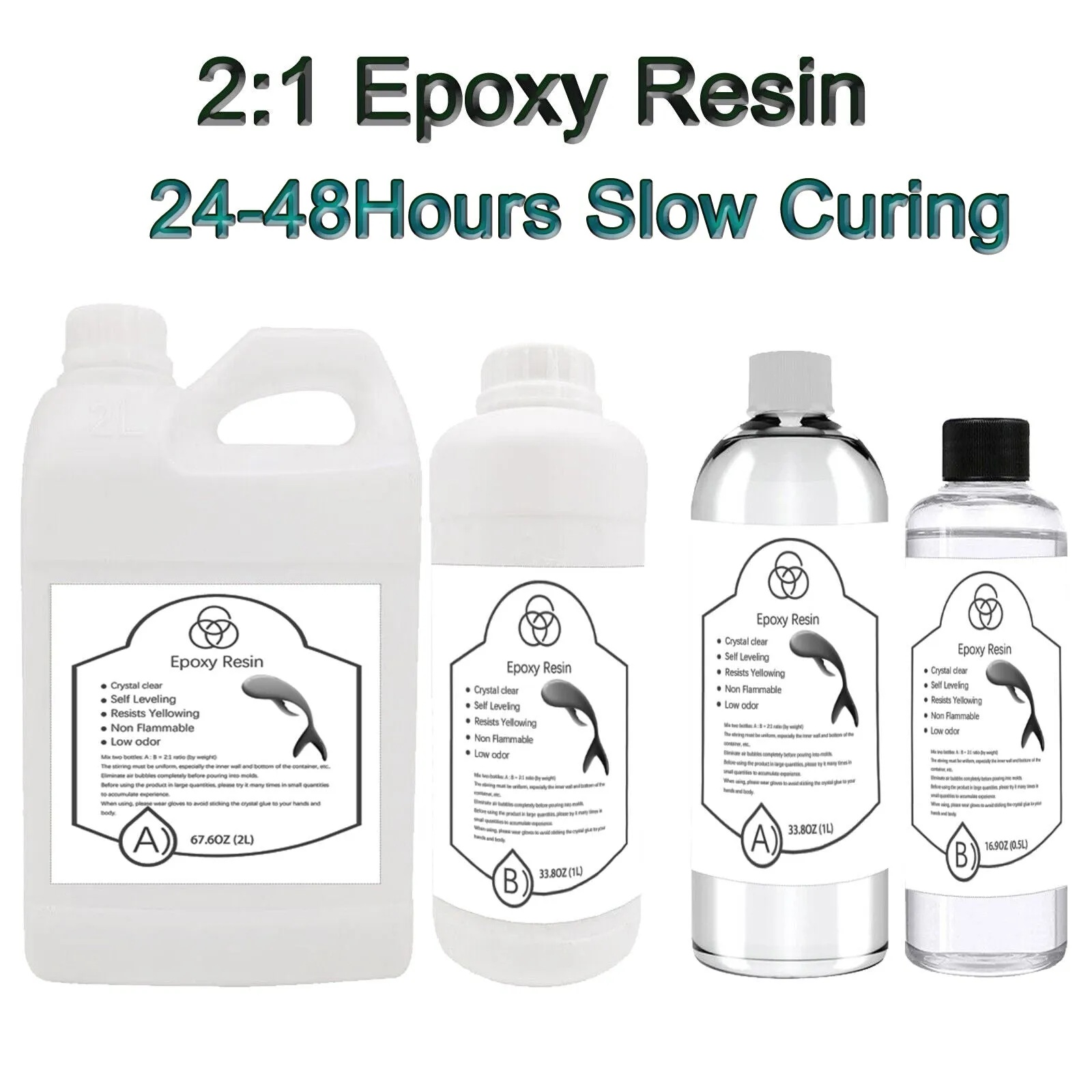2:1Ratio Bulk Epoxy Resin Casting Super Clear Craft Coating Paste AB Liquid Kit