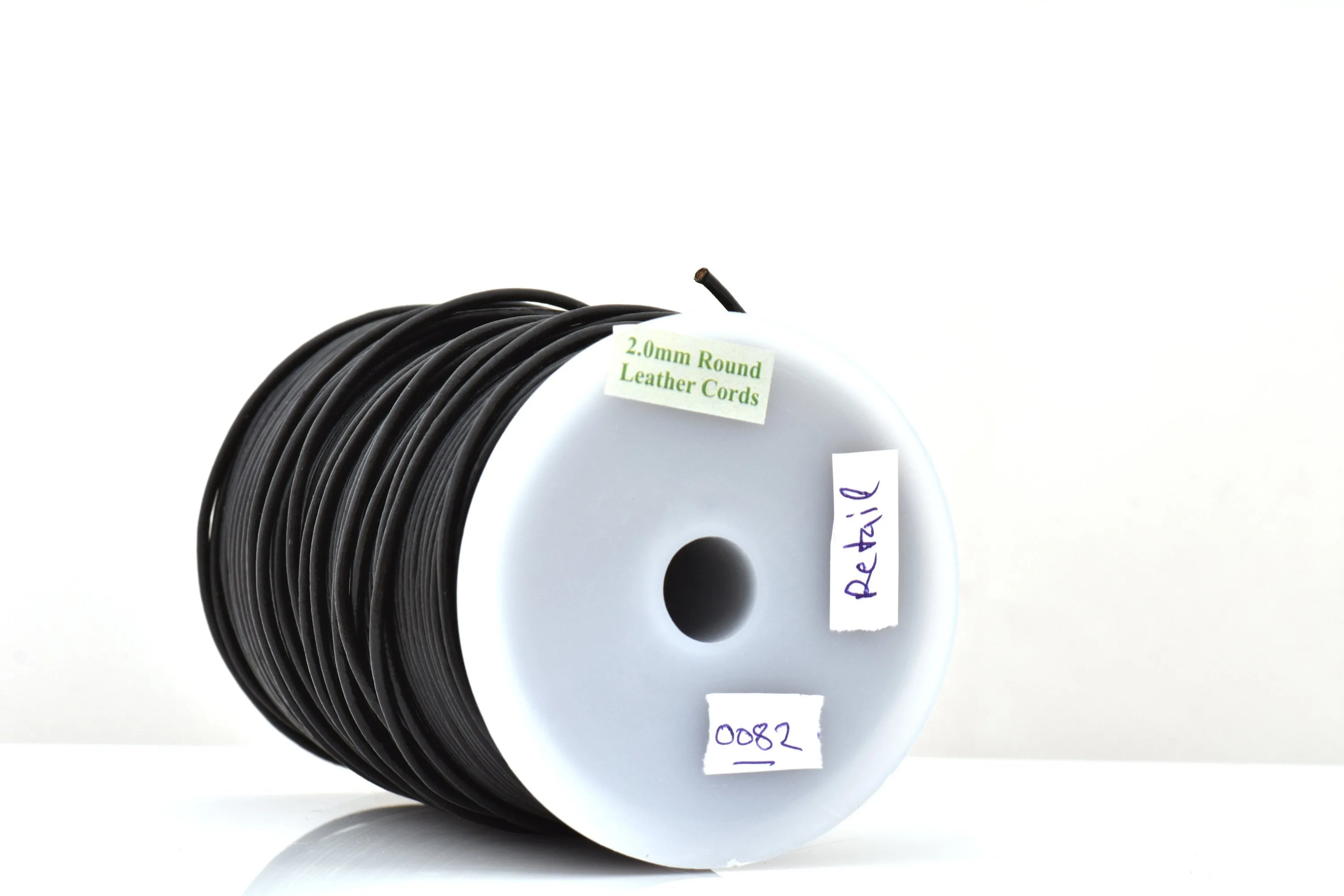 2mm Natural Black Leather Cord - Round - Premium Quality - Indian Leather - Wrap Bracelet Making Findings - Lead Free - Necklace Making