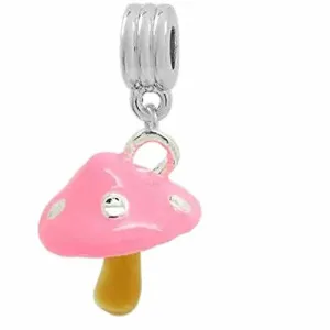 3d Mushroom European Bead Compatible for Most European Snake Chain Bracelet