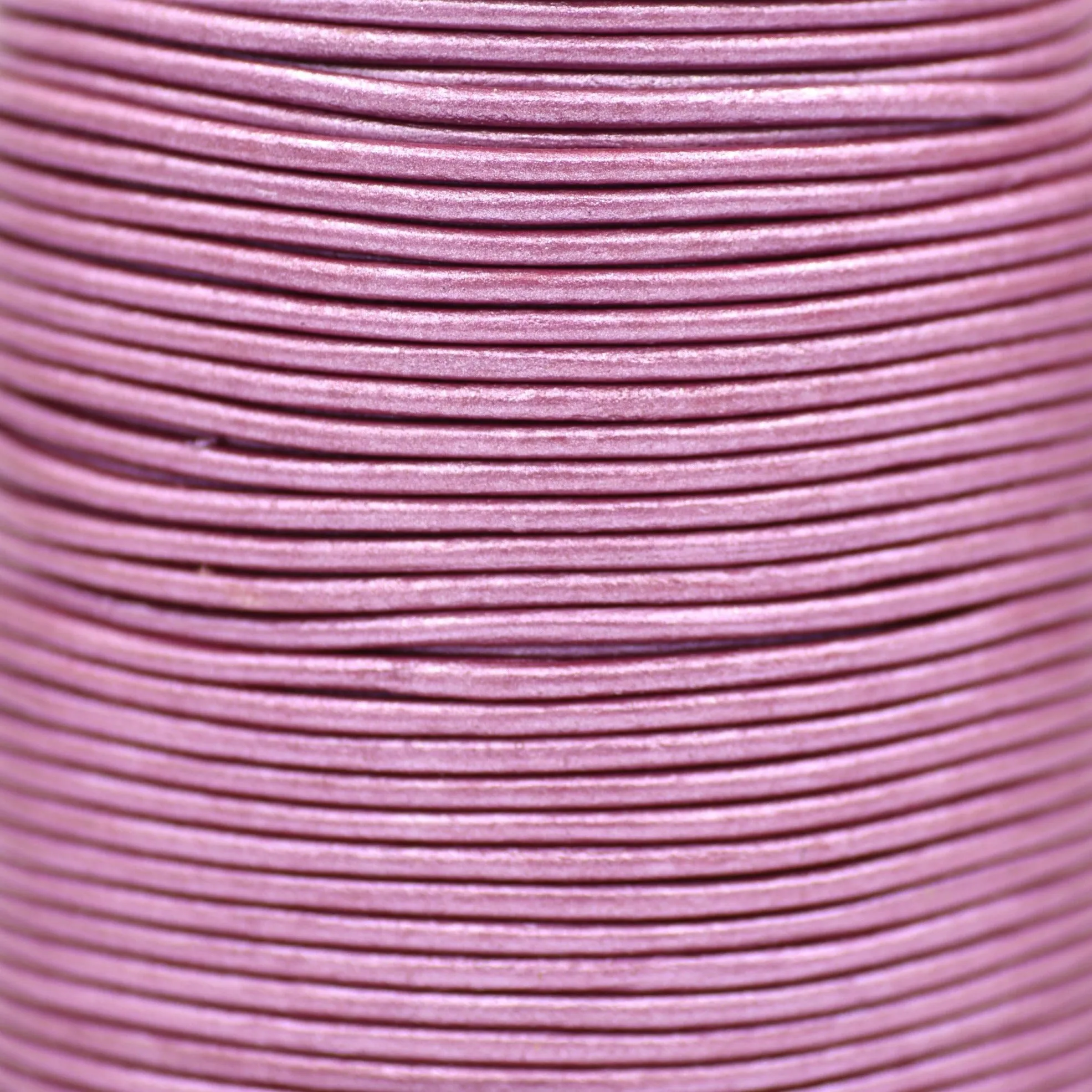 3mm Metallic Mauve Pink Purple Leather Cord - Round - Premium Quality - Indian Leather Jewelry - Wrap Bracelet Making Findings - Lead Free