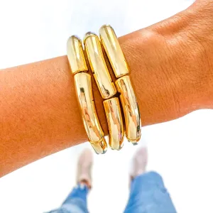 Acrylic Tube Bamboo Bracelet