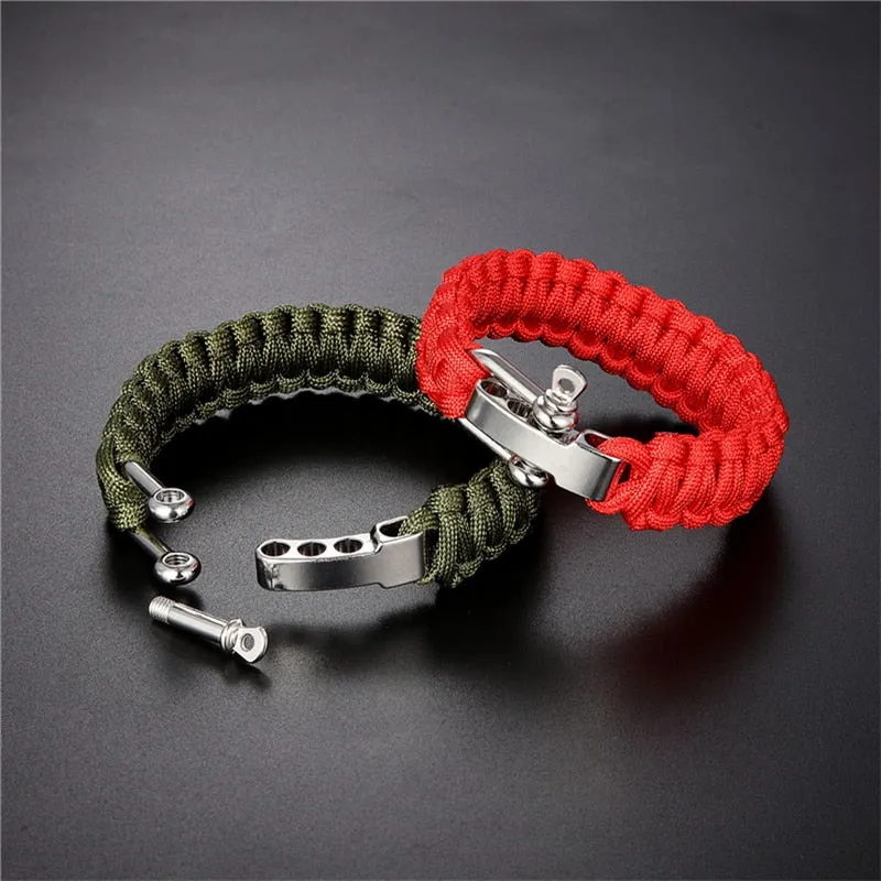Adjustable Braided Wristband with Stainless Steel Buckle
