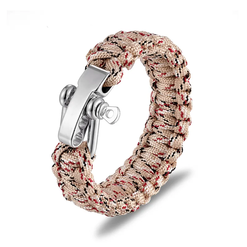 Adjustable Braided Wristband with Stainless Steel Buckle