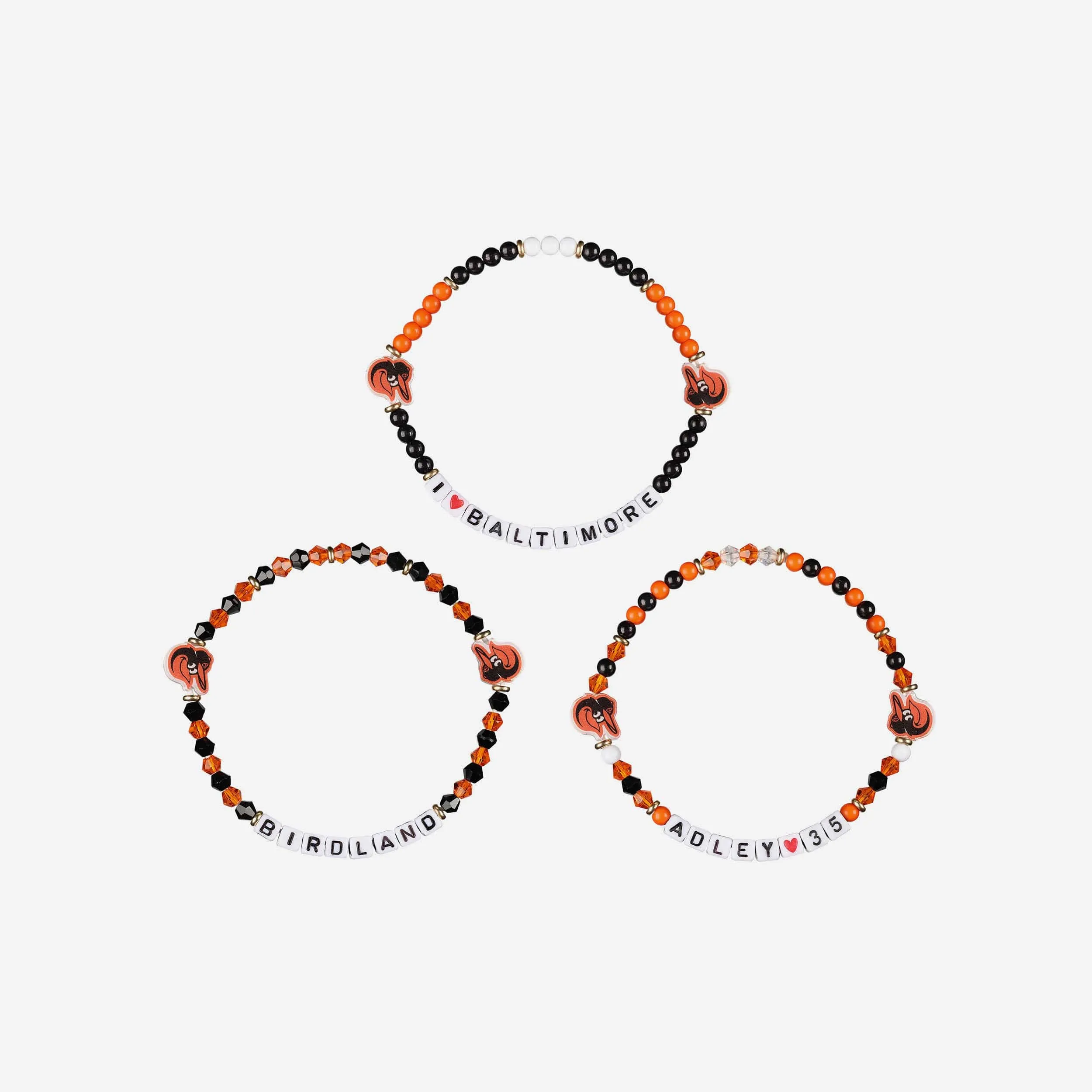 Adley Rutschman Baltimore Orioles 3 Pack Player Friendship Bracelet