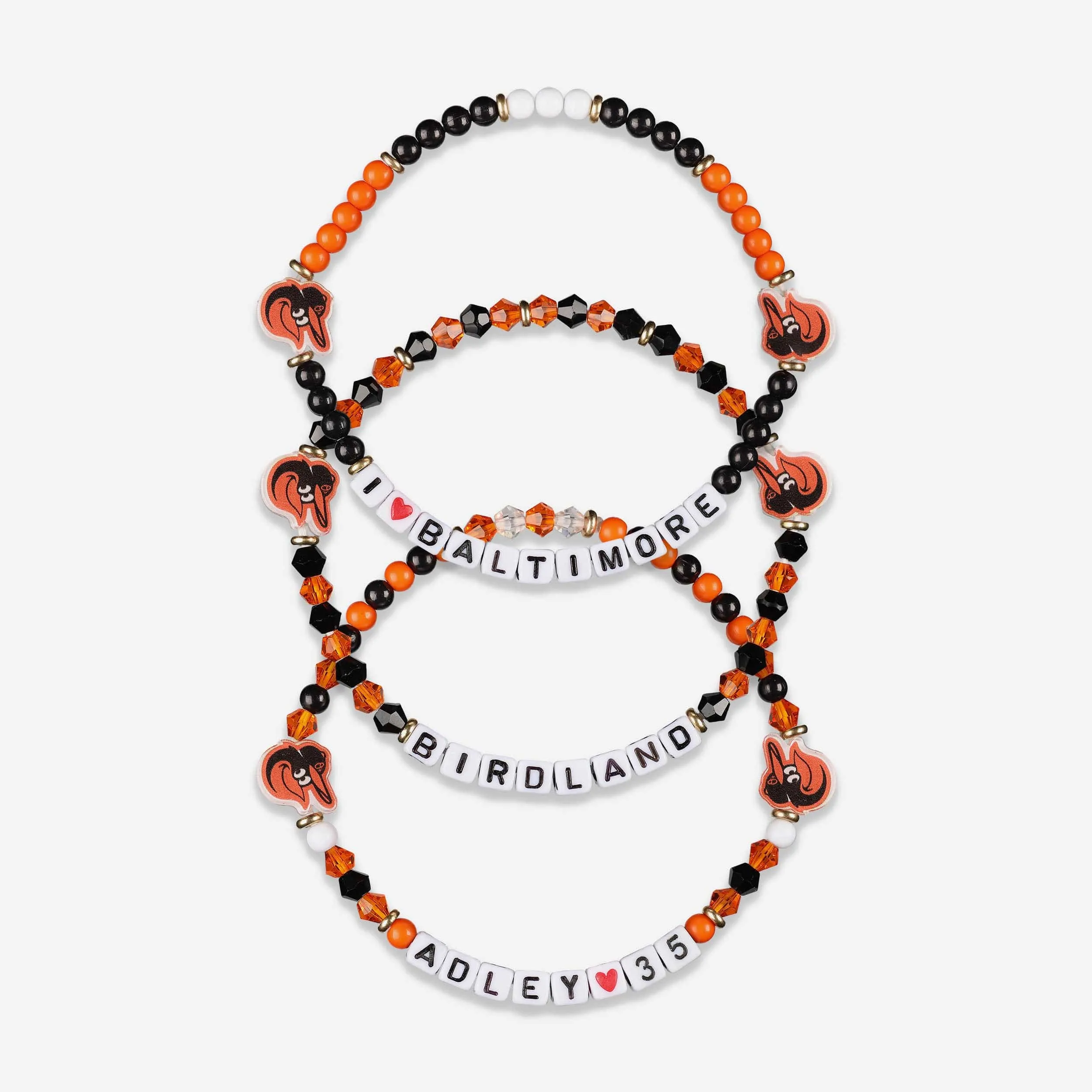 Adley Rutschman Baltimore Orioles 3 Pack Player Friendship Bracelet