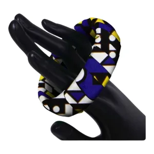 African Blue Fabric Bracelet 