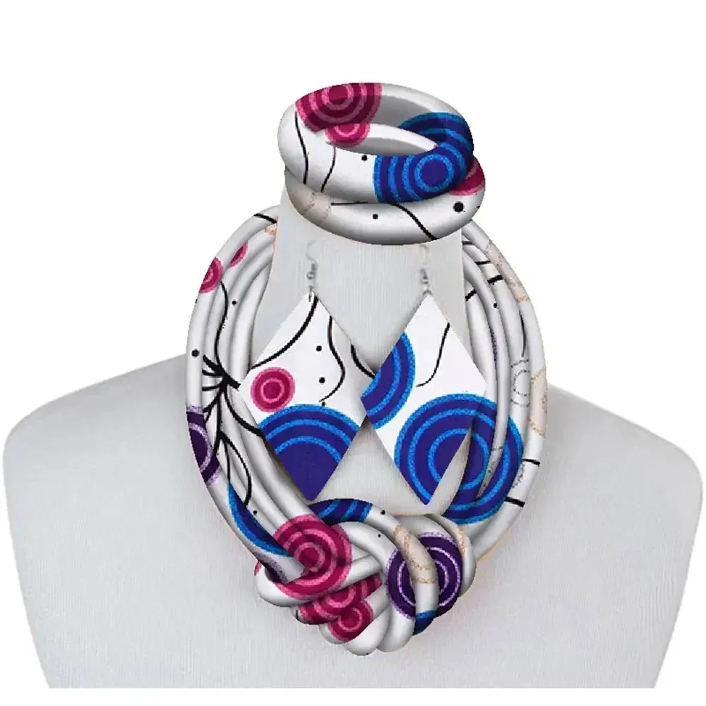 African Print Ankara Fabric Jewelry Set