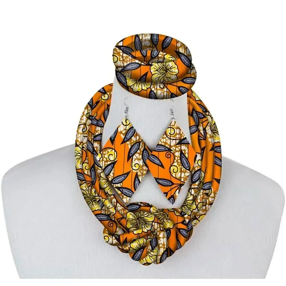 African Print Ankara Fabric Jewelry Set