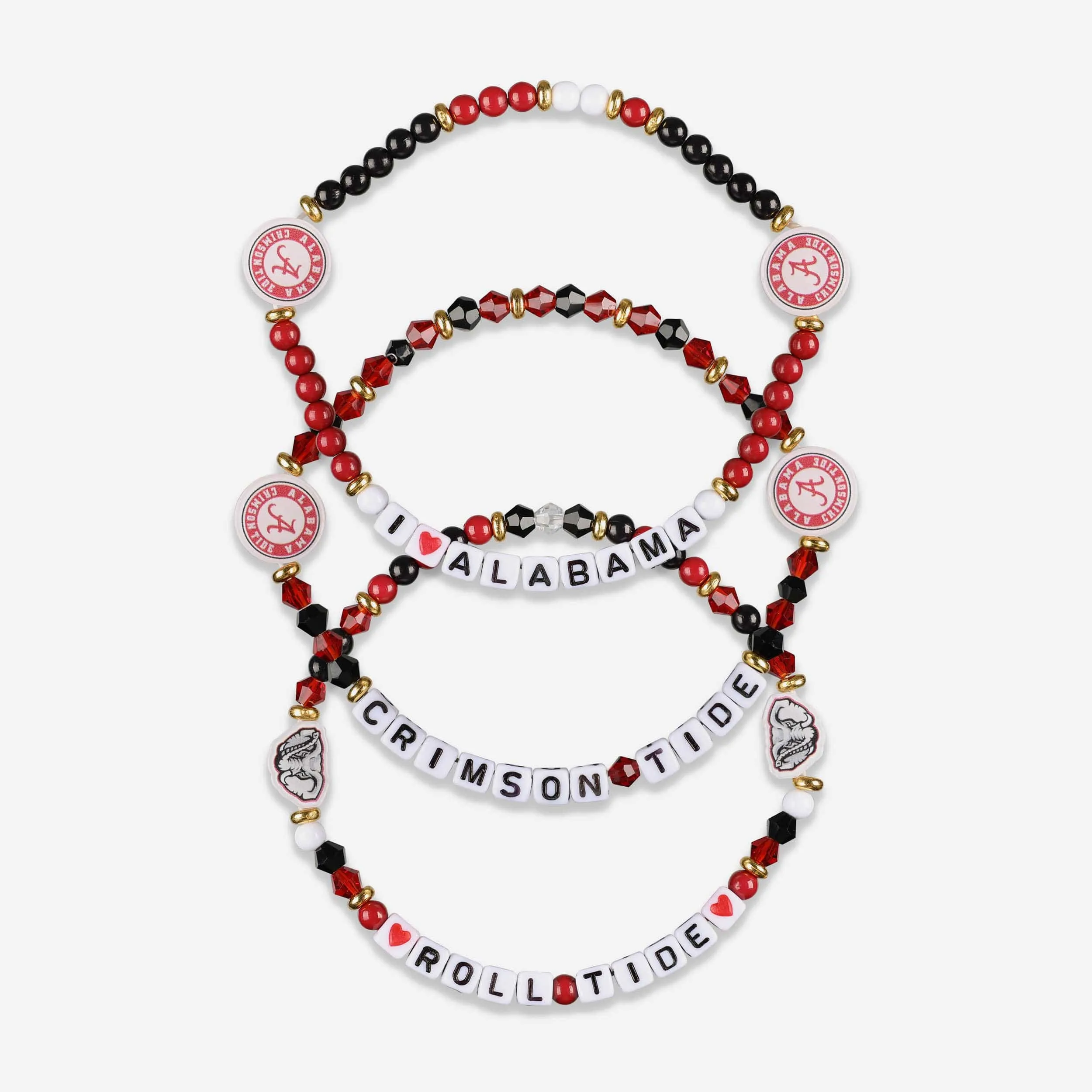 Alabama Crimson Tide 3 Pack Friendship Bracelet