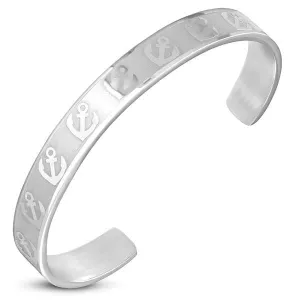 Anchor Bangle Bracelet (#bjb007)