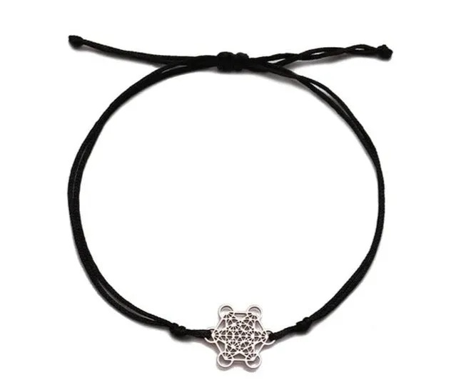 Archangel Metatron Cube Bracelet Sacred Geometry Box Chain Bracelet Stainless Steel Jewelry