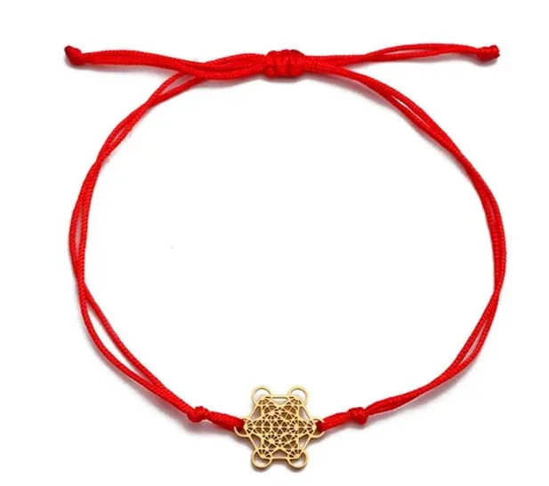 Archangel Metatron Cube Bracelet Sacred Geometry Box Chain Bracelet Stainless Steel Jewelry