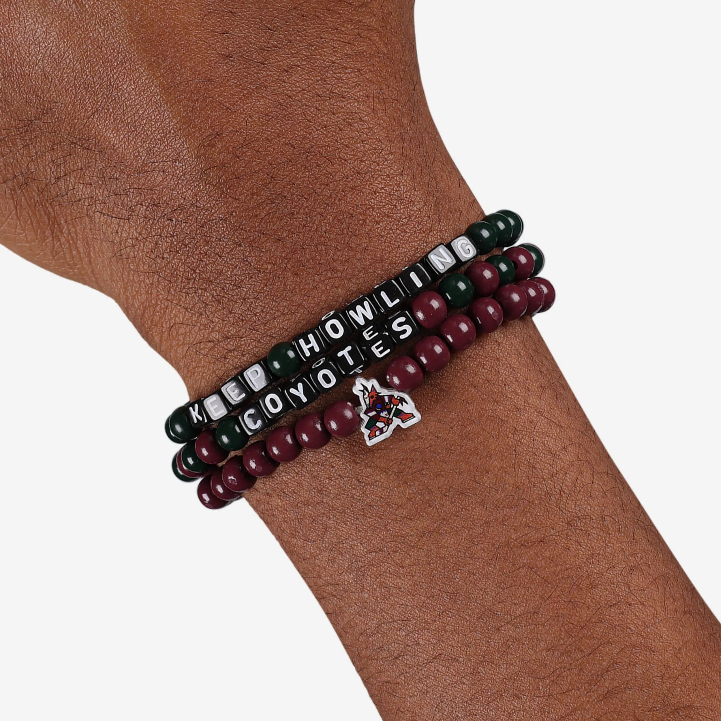 Arizona Coyotes 3 Pack Beaded Friendship Bracelet