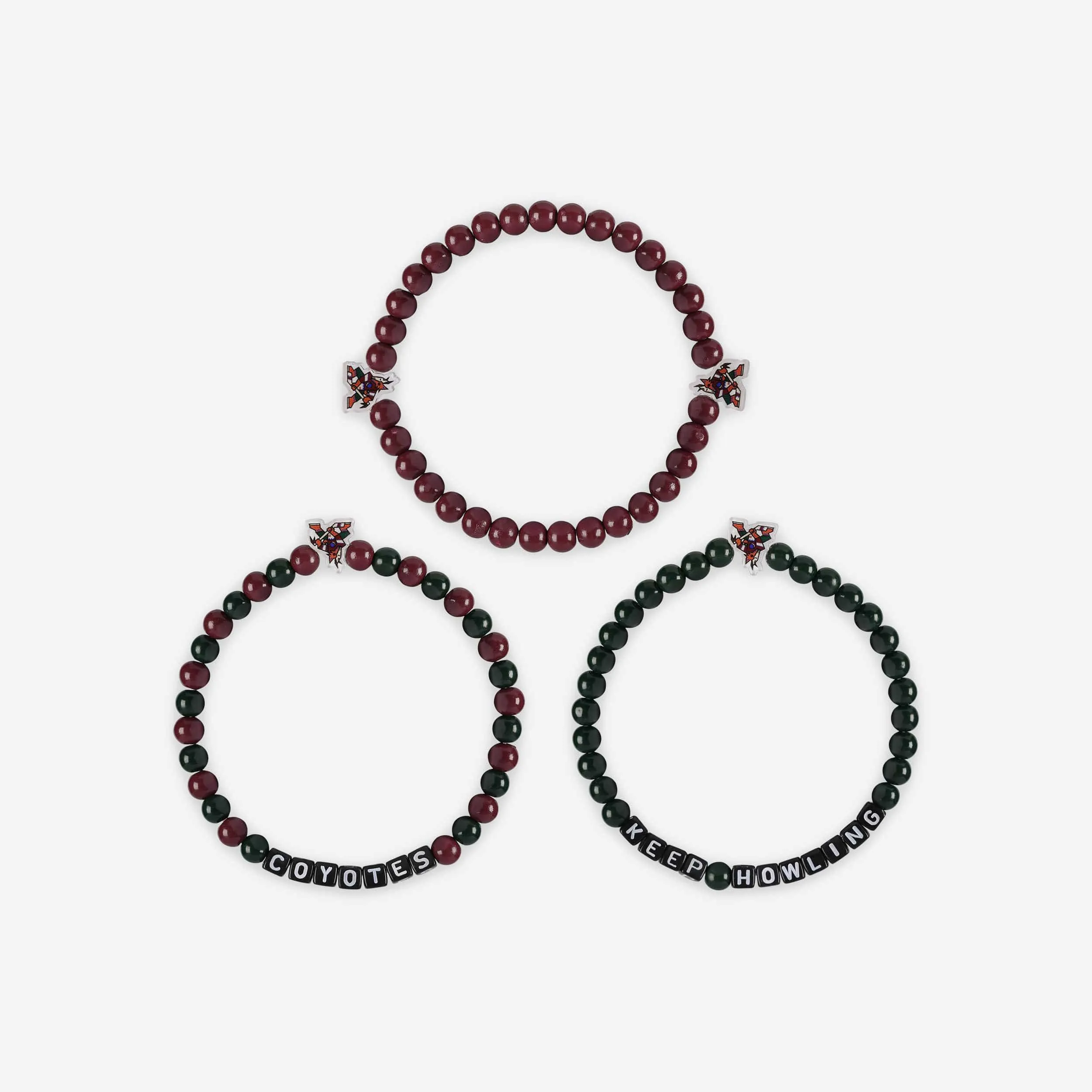 Arizona Coyotes 3 Pack Beaded Friendship Bracelet