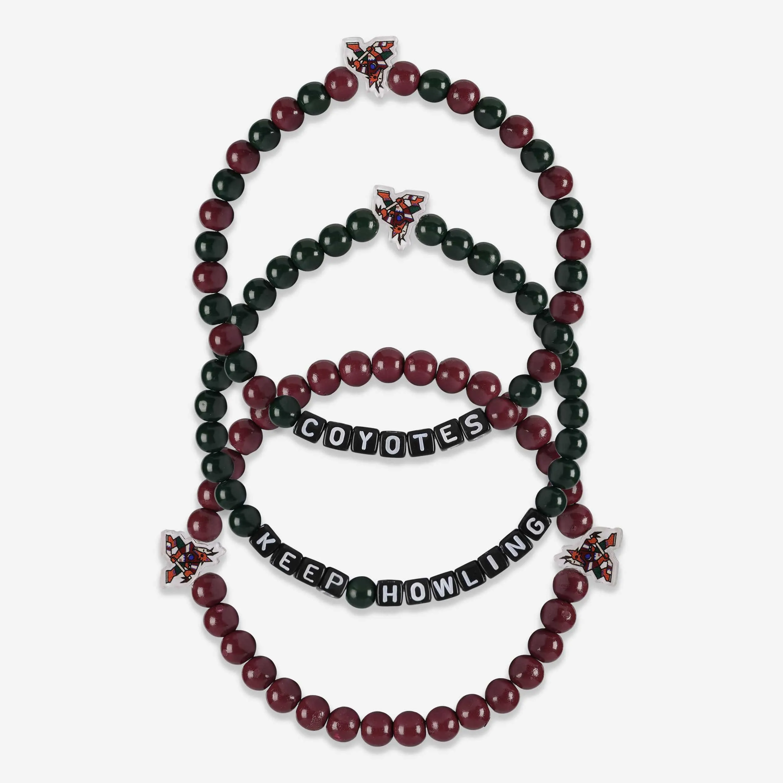 Arizona Coyotes 3 Pack Beaded Friendship Bracelet