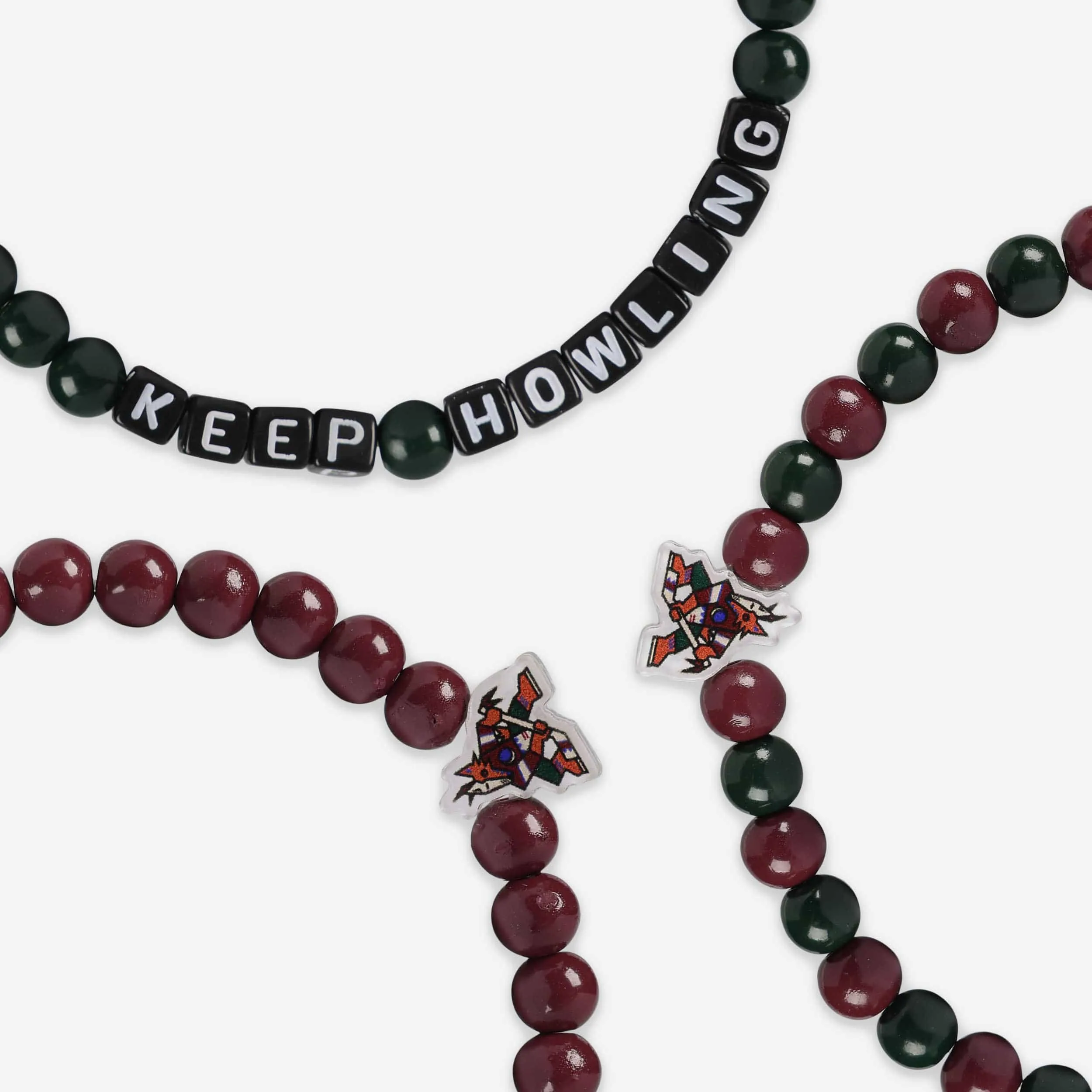 Arizona Coyotes 3 Pack Beaded Friendship Bracelet