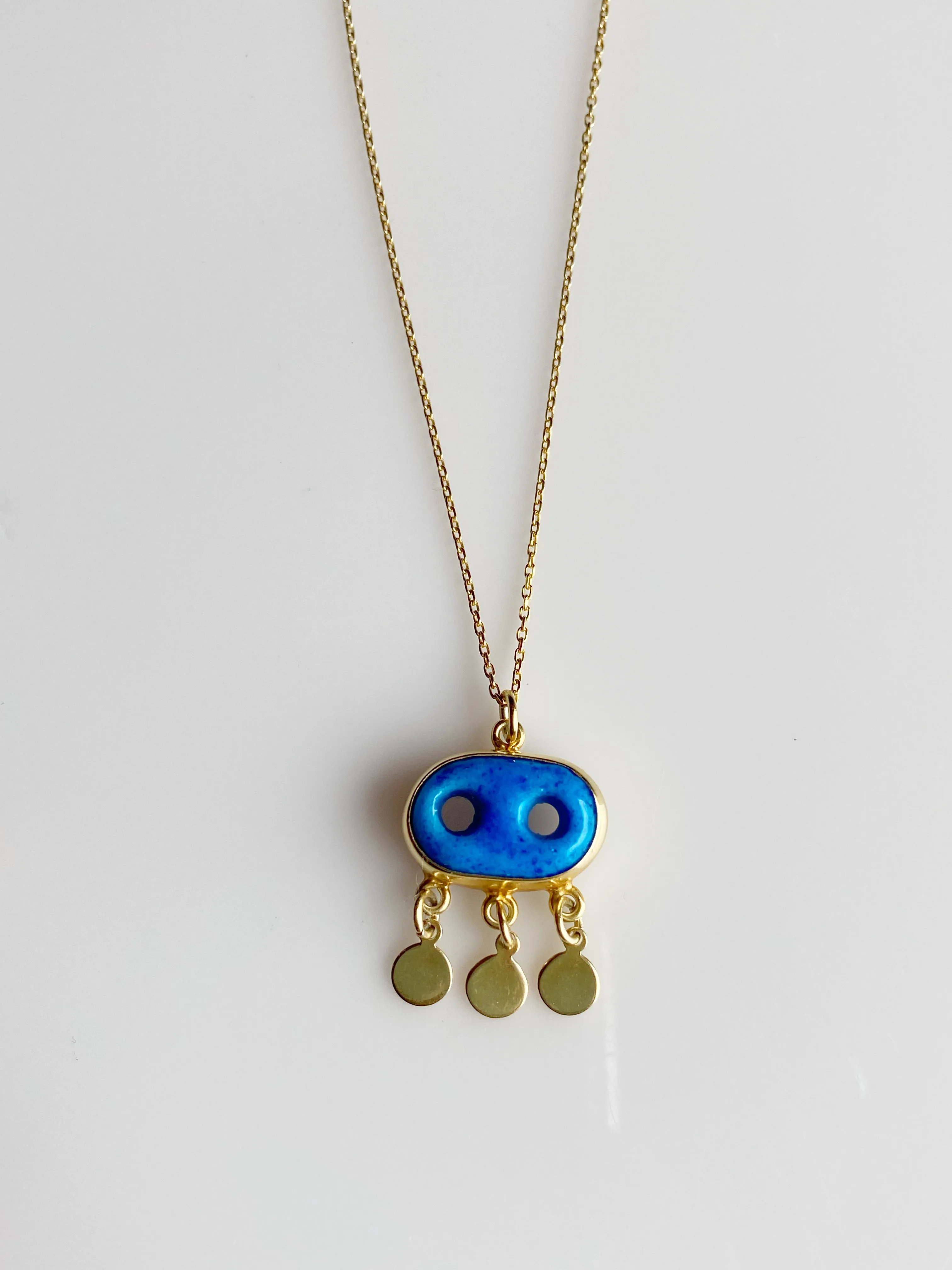 Assyrian Suryani Vintage Genuine Turquoise Stone Necklace & FREE TRAVEL CASE