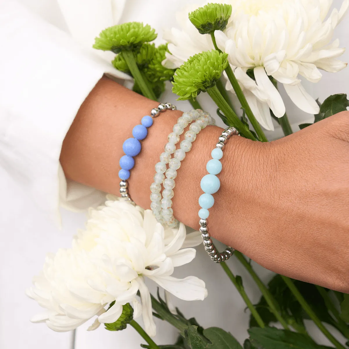 Azure | Silver | Lumos Ceramic Expression Bracelet