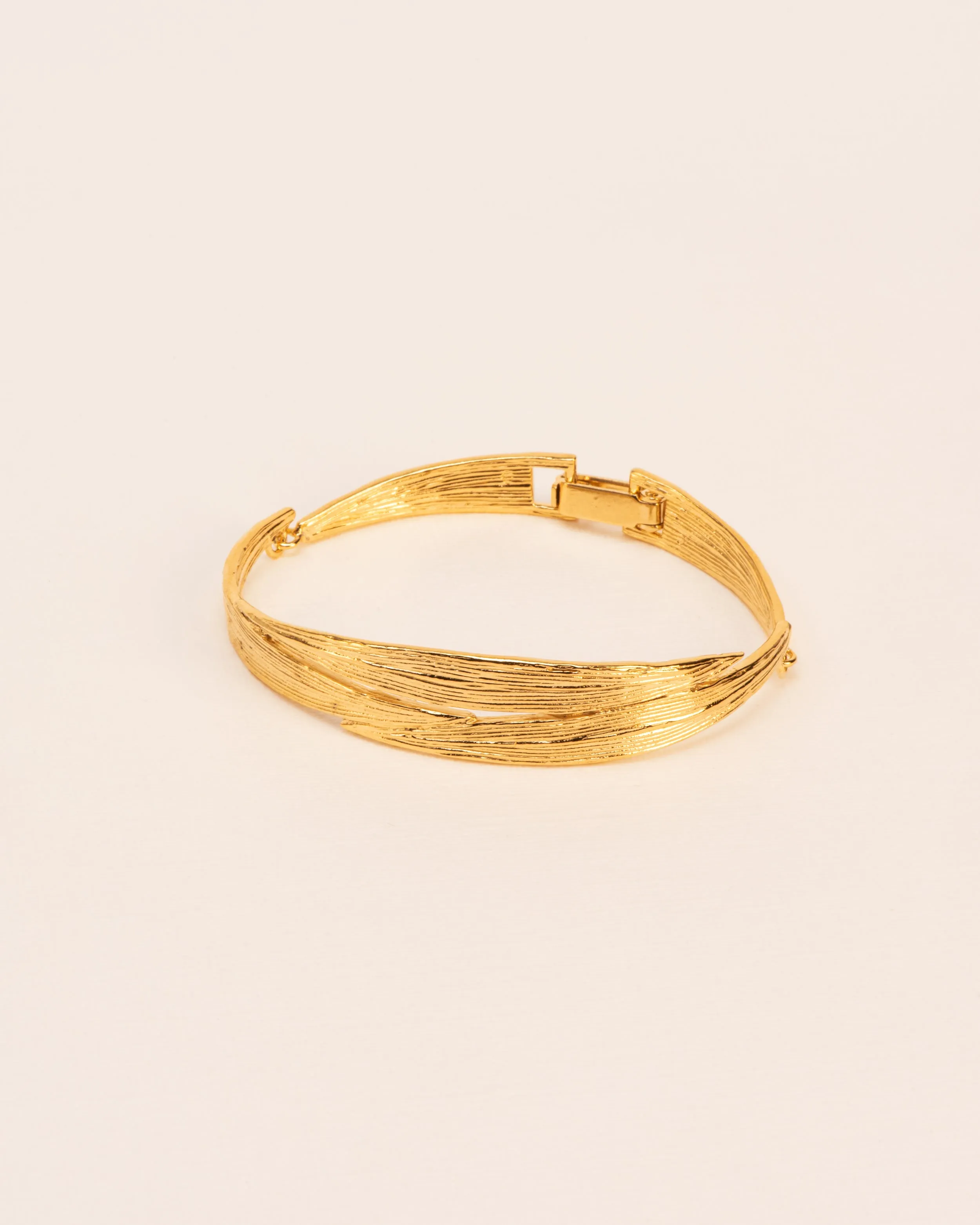 Bamboo leaf bracelet in silver