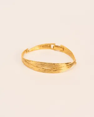 Bamboo leaf bracelet in silver