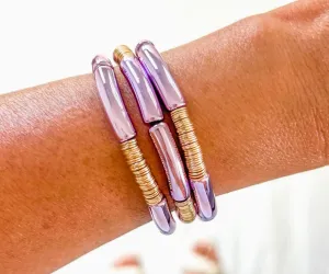 Bayou Bengals Purple Bangles