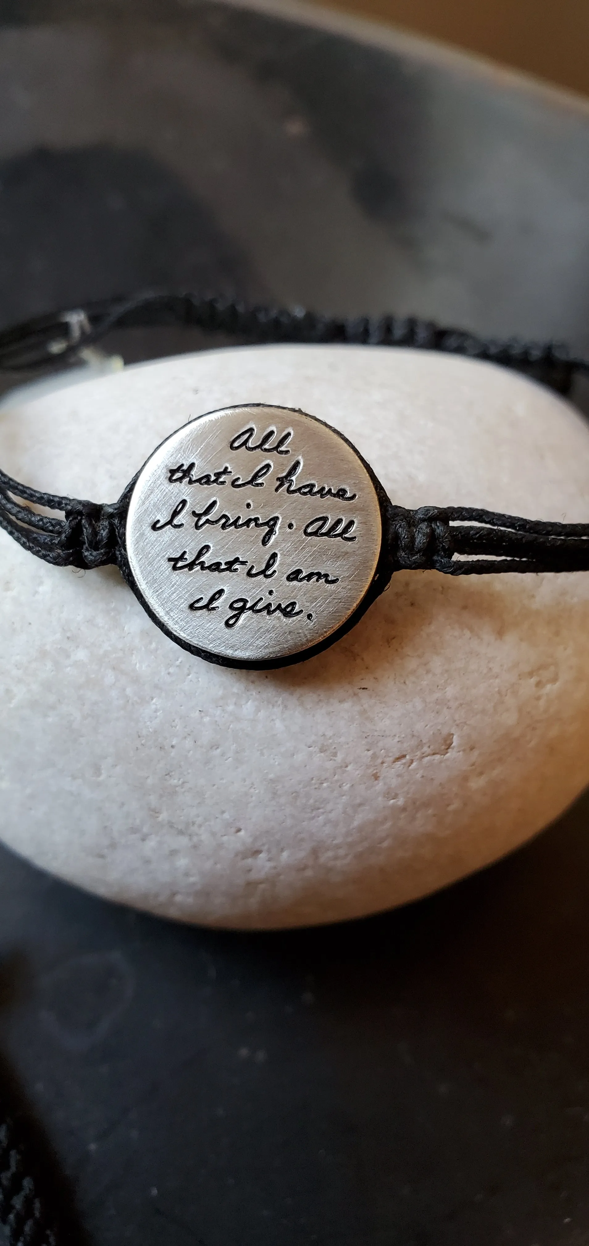 B.B. Becker Sterling Silver Bracelet (I Am What I Give)