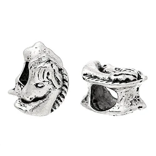Beautiful Horse Head Bead Compatible for Most European Snake Chain Bracelet