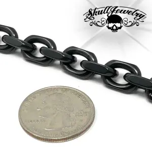Black Link Stainless Steel Bracelet (#878)