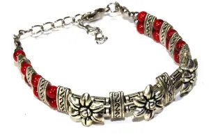 Blooming Flowers Antique Style Bracelet