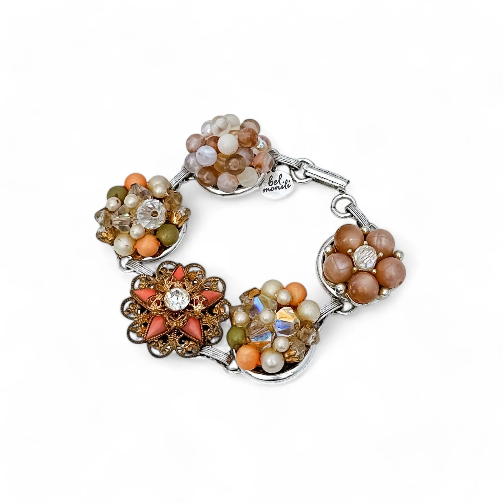 Blushing Neutrals Vintage Cluster Bracelet