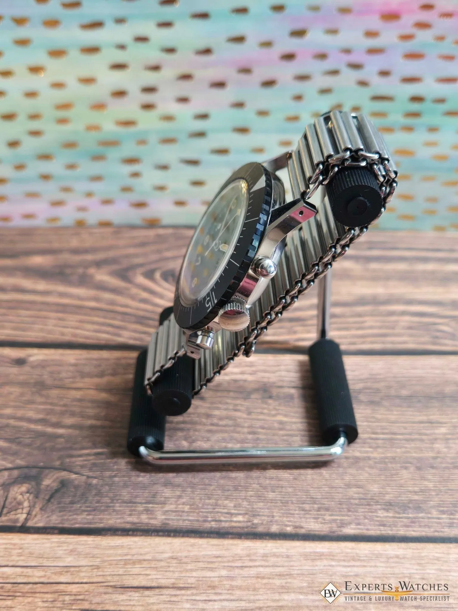 Bonklip Style Watch Bracelet Stainless Steel - Vintage Military Ladder Bamboo