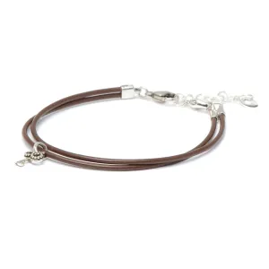 Bracelet Leather Smooth - Mocha, S (5.5-7inch/14-18cm)