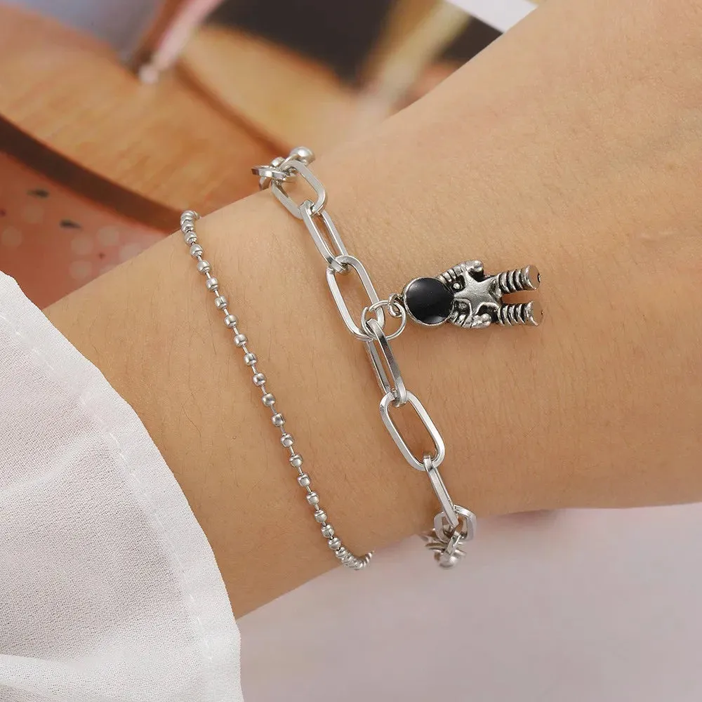 Bracelets for Women Sweet Girls Sparkling Hollow Heart Delicate Chain Bracelet Party Jewelry Gifts