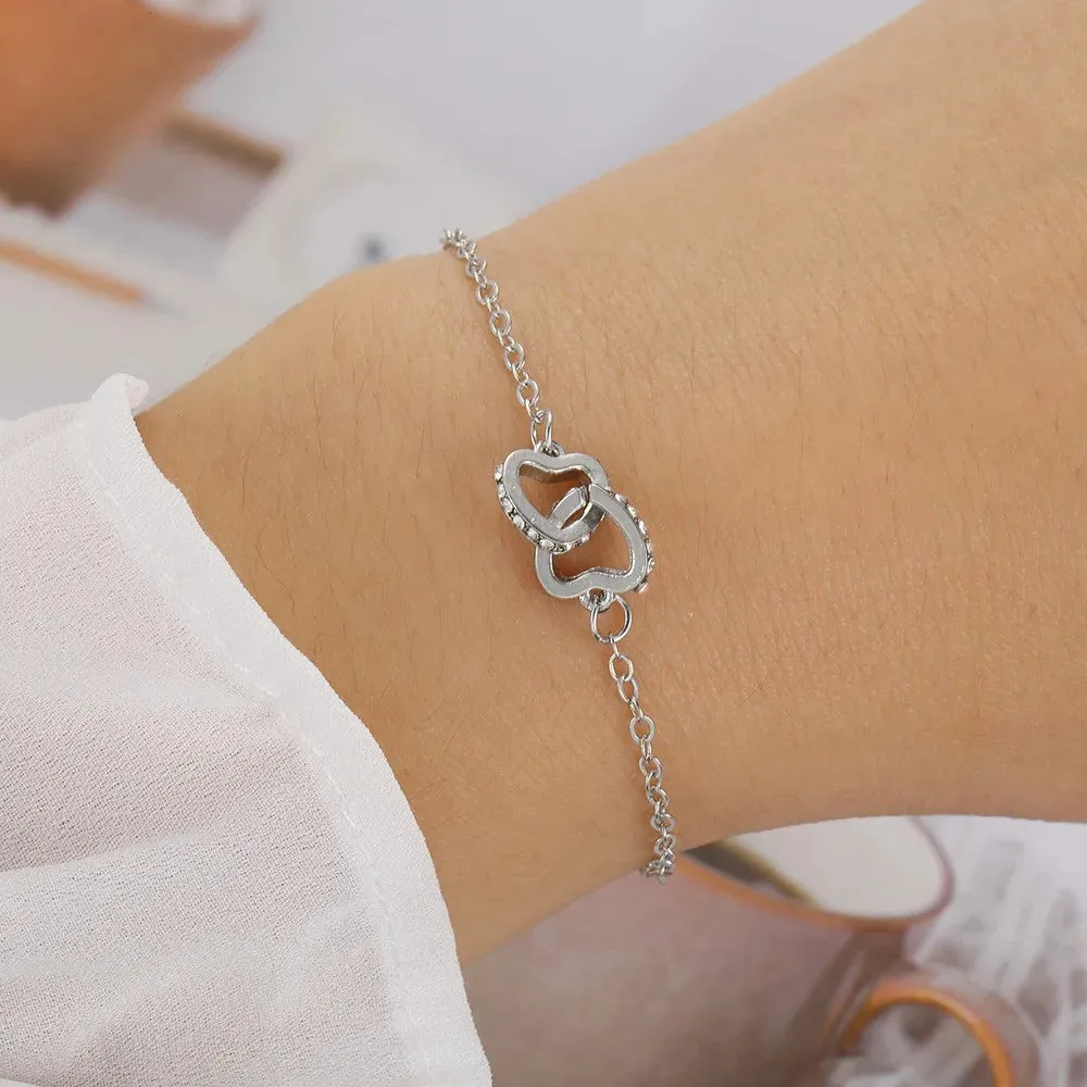 Bracelets for Women Sweet Girls Sparkling Hollow Heart Delicate Chain Bracelet Party Jewelry Gifts