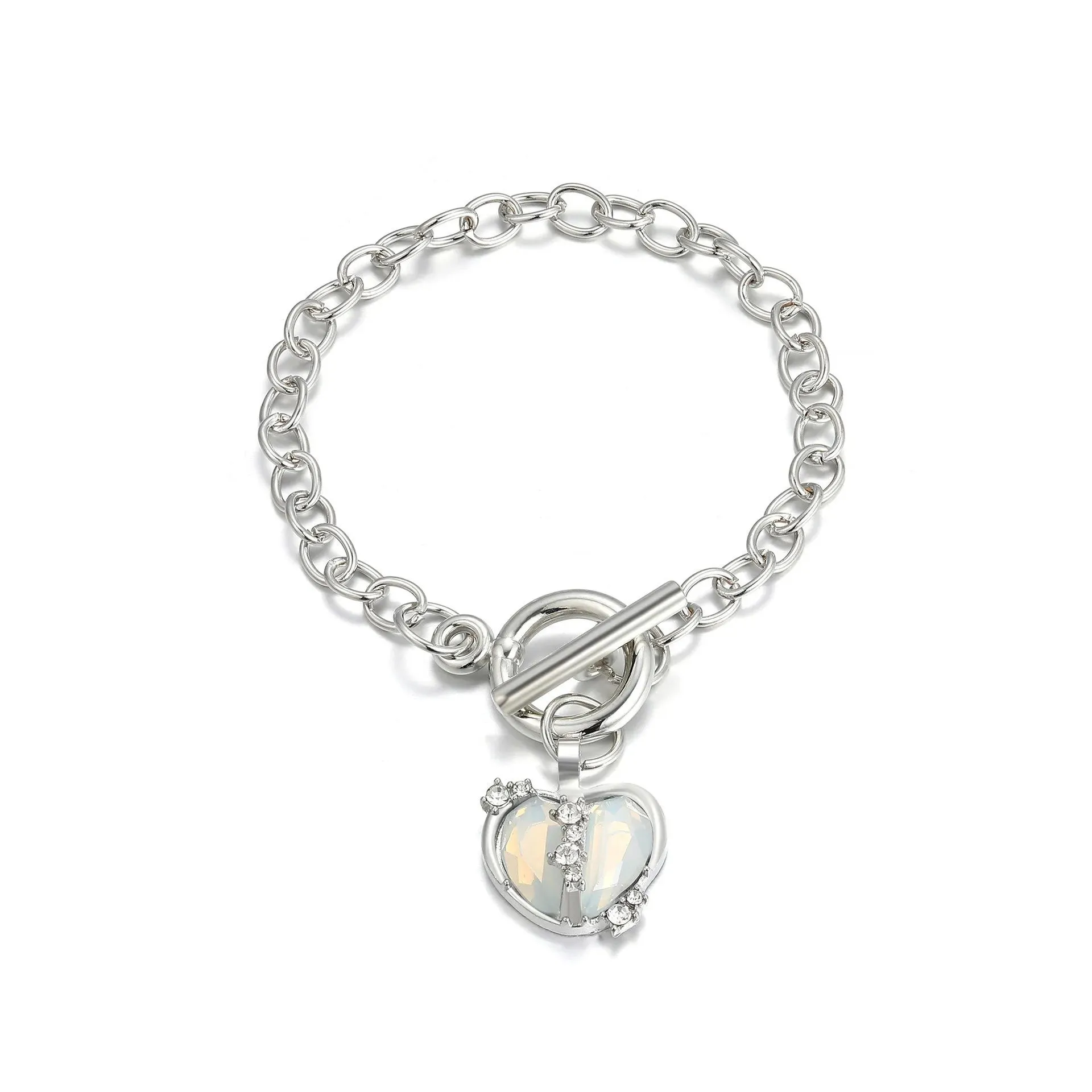 Bracelets for Women Sweet Girls Sparkling Hollow Heart Delicate Chain Bracelet Party Jewelry Gifts