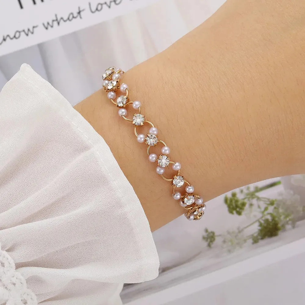 Bracelets for Women Sweet Girls Sparkling Hollow Heart Delicate Chain Bracelet Party Jewelry Gifts