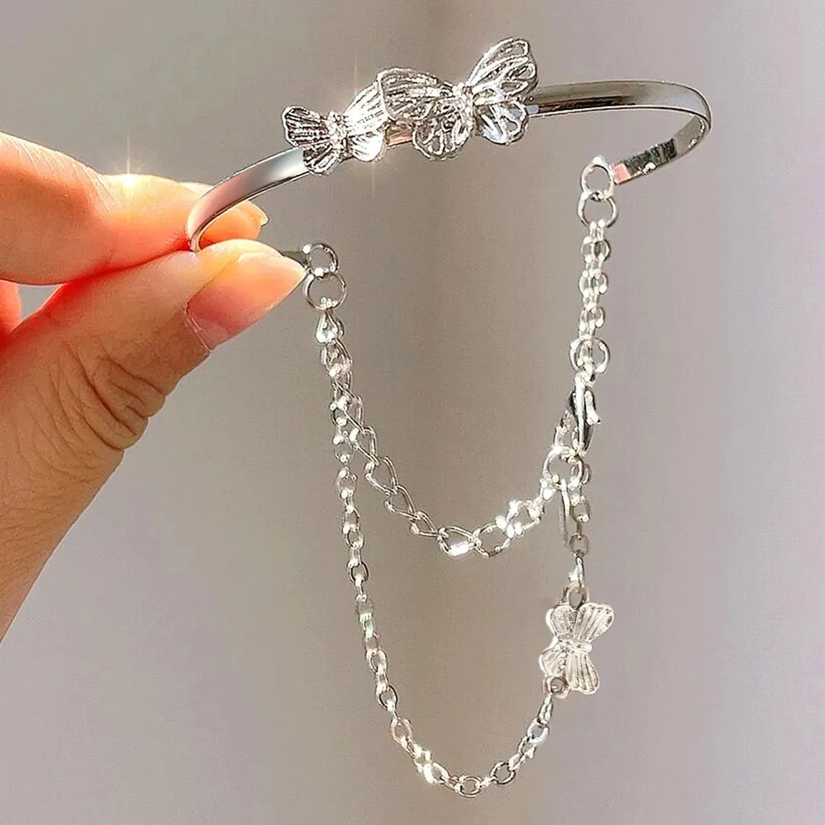 Bracelets for Women Sweet Girls Sparkling Hollow Heart Delicate Chain Bracelet Party Jewelry Gifts