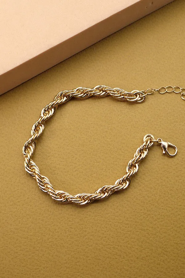 Braided Bliss Gold Bracelet