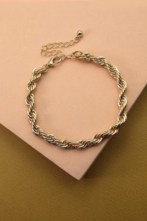 Braided Bliss Gold Bracelet