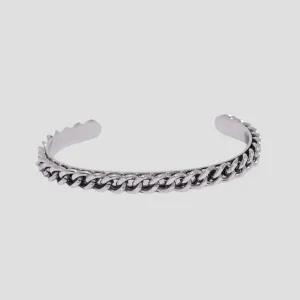 Braided Chain Stainless Steel Cuff Bracelet